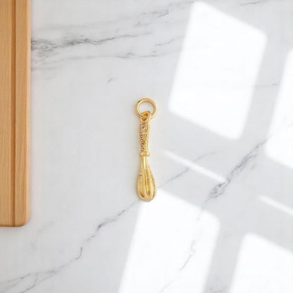Whisk Charm, Cute Miniature Baking Tool, Add-On for Bracelet or Necklace, Perfect Gift for Bakers & Foodies Whisk charm