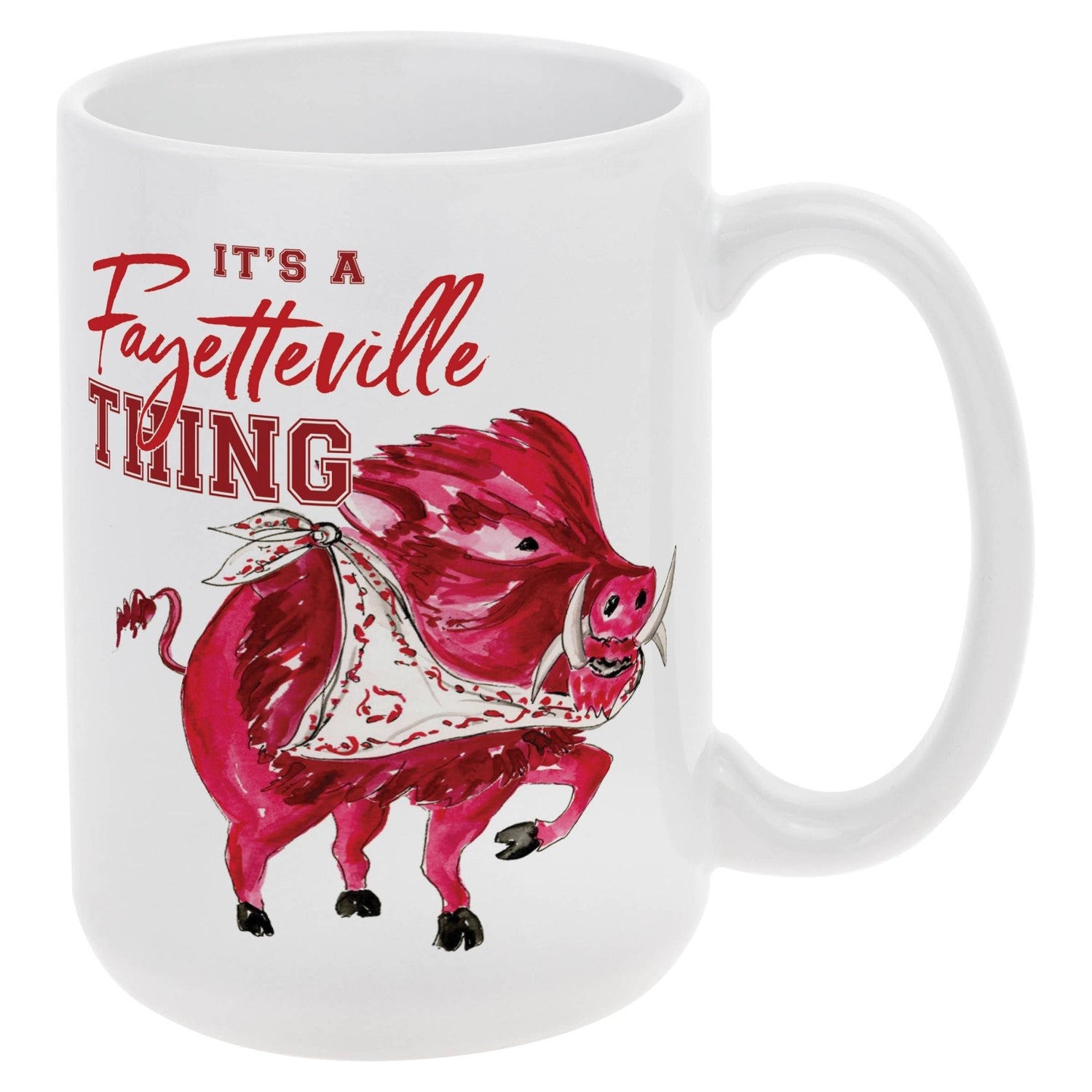 White Boar Collegiate Ceramic Mug 14 Oz. - Nifty Decor & More