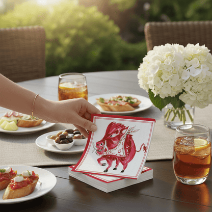 White Boar Hometown Cocktail Napkins (20ct) - Nifty Decor & More