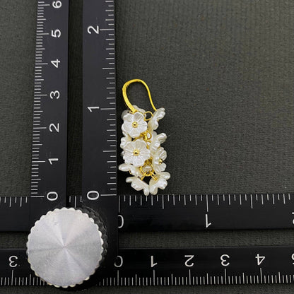 White Flower Fringe Earrings - Nifty Decor & More
