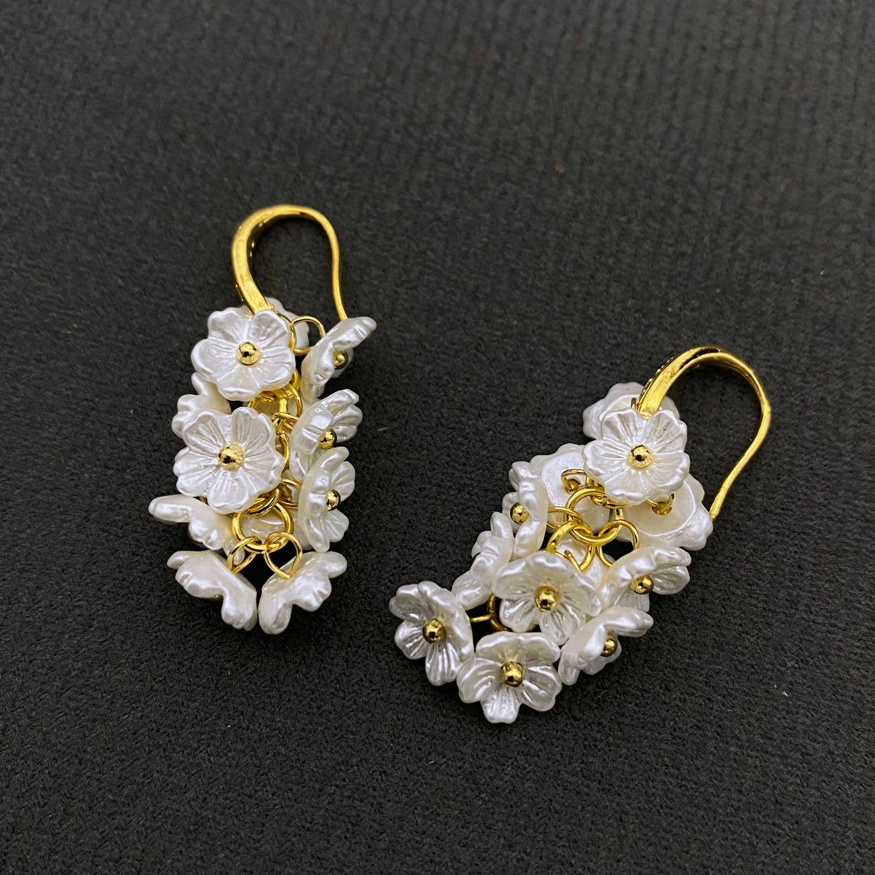 White Flower Fringe Earrings - Nifty Decor & More