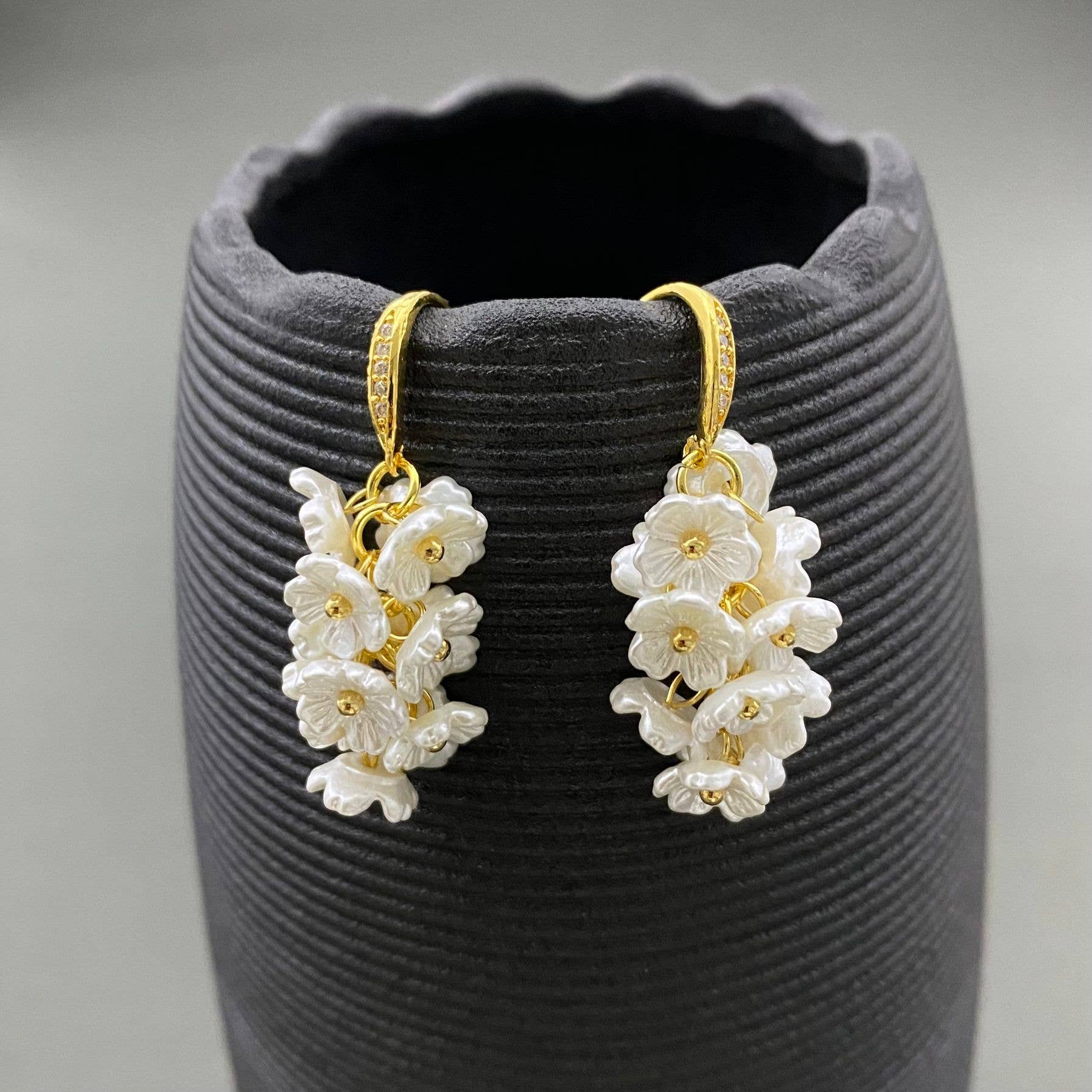 White Flower Fringe Earrings - Nifty Decor & More