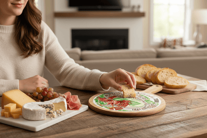 White Rooster Stadium Collegiate Cheese Board - Nifty Decor & More