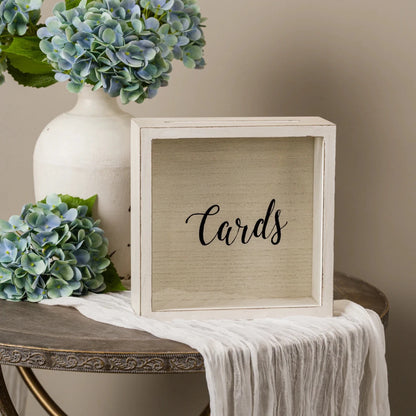 White Wood Card Box - Nifty Decor & More