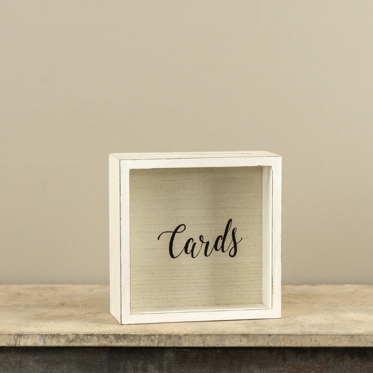White Wood Card Box - Nifty Decor & More
