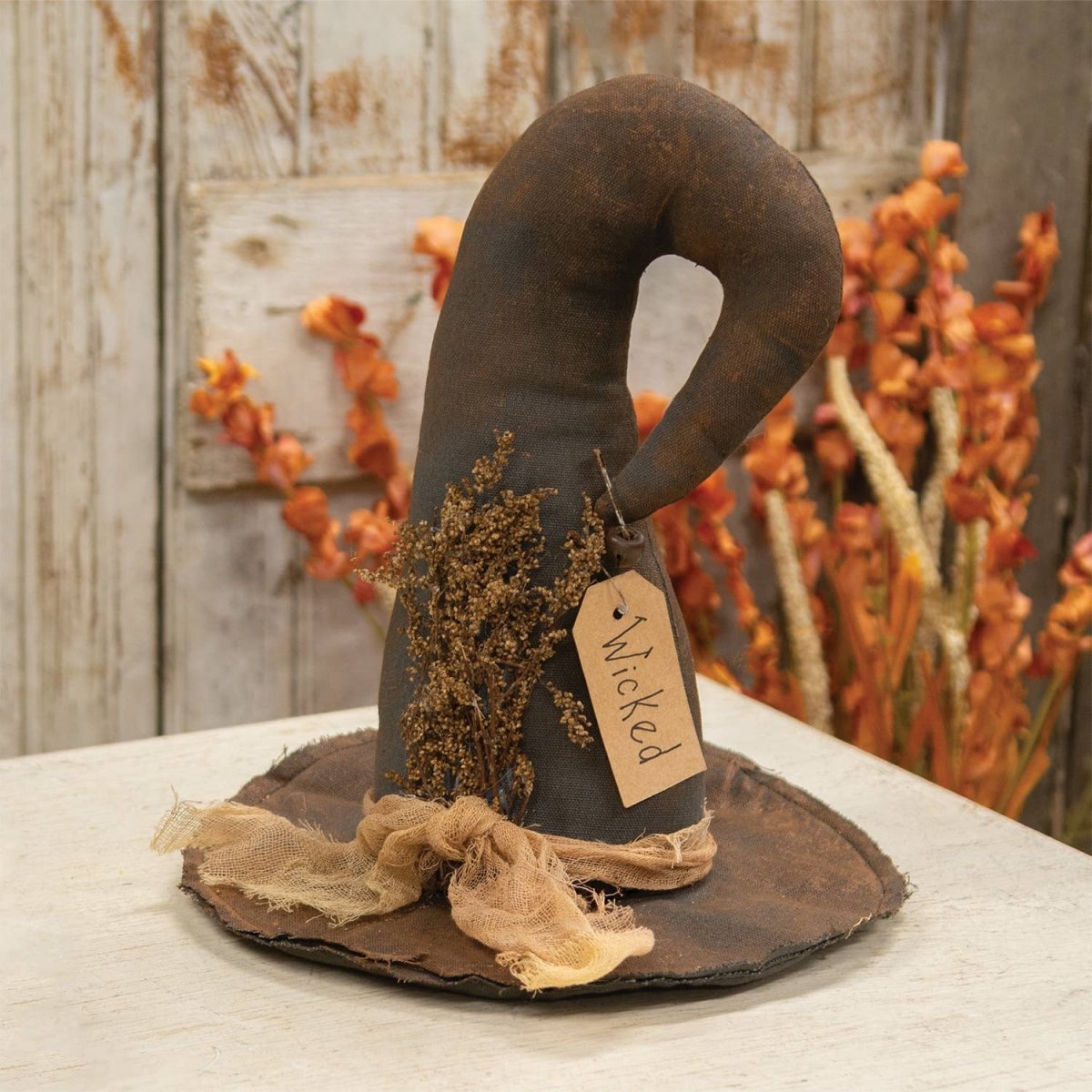 Wicked Stuffed Witch Hat Sitter - 11"H - Nifty Decor & More