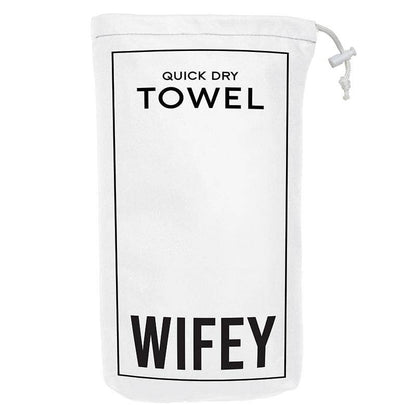 Wifey Oversized Beach Towel Quick Dry - Nifty Decor & More