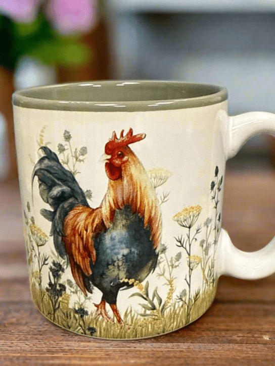 Wildflower Rooster Mug coffee mug