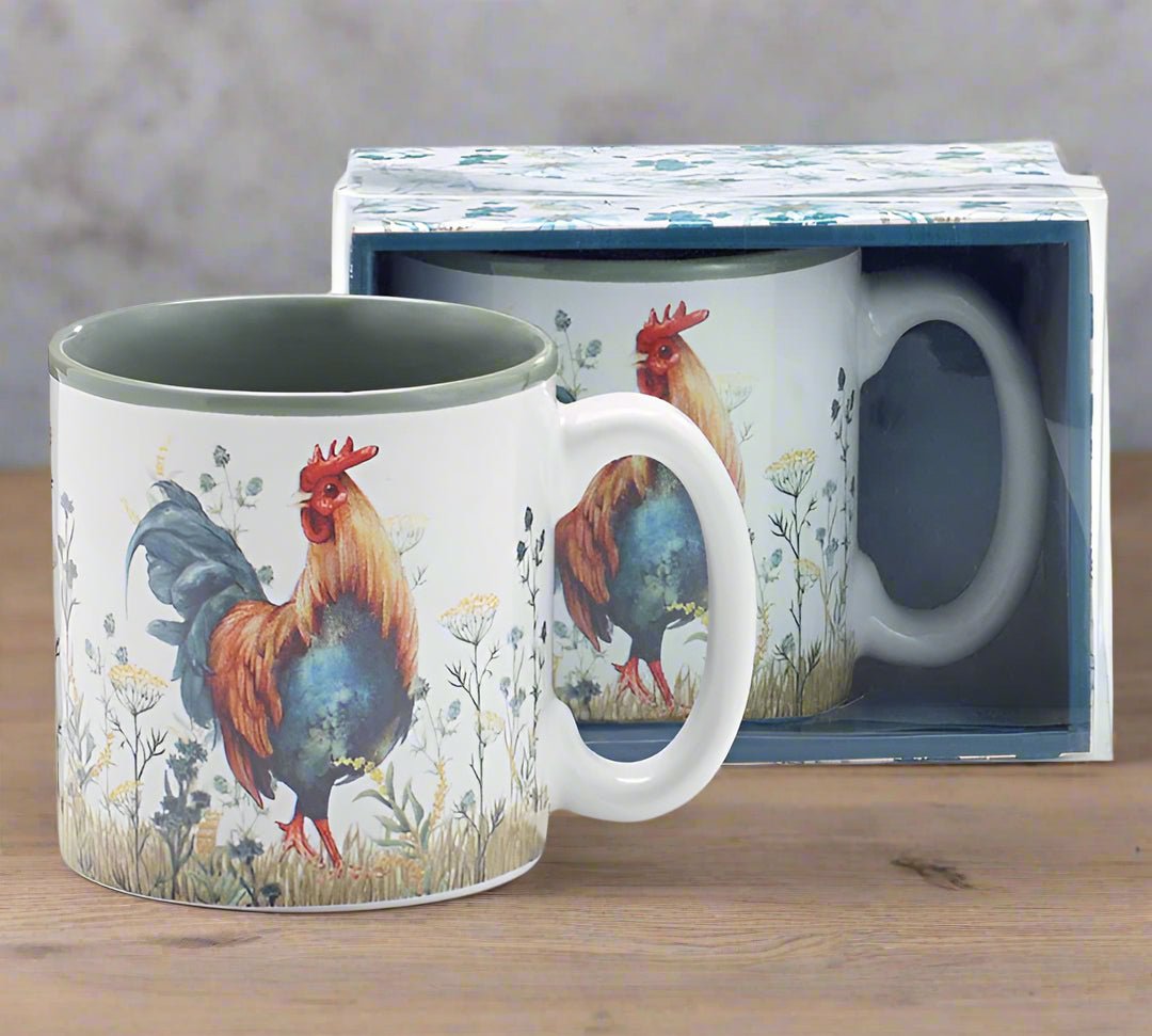 Wildflower Rooster Mug coffee mug