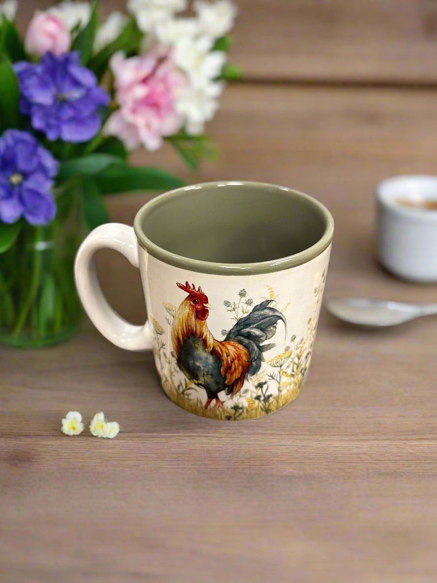 Wildflower Rooster Mug coffee mug