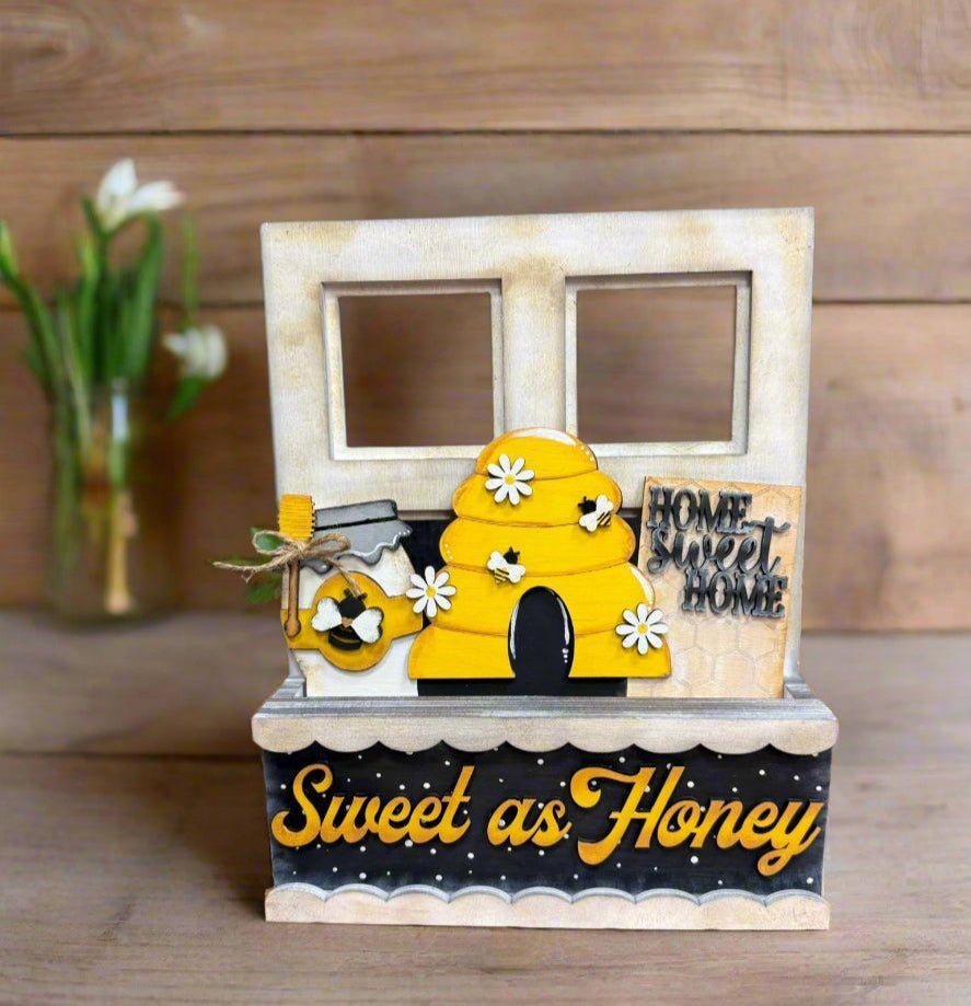 Window Box Interchangeable Base | Farmhouse Style Decor for Every Season | Home Decor Idea - Nifty Decor & More