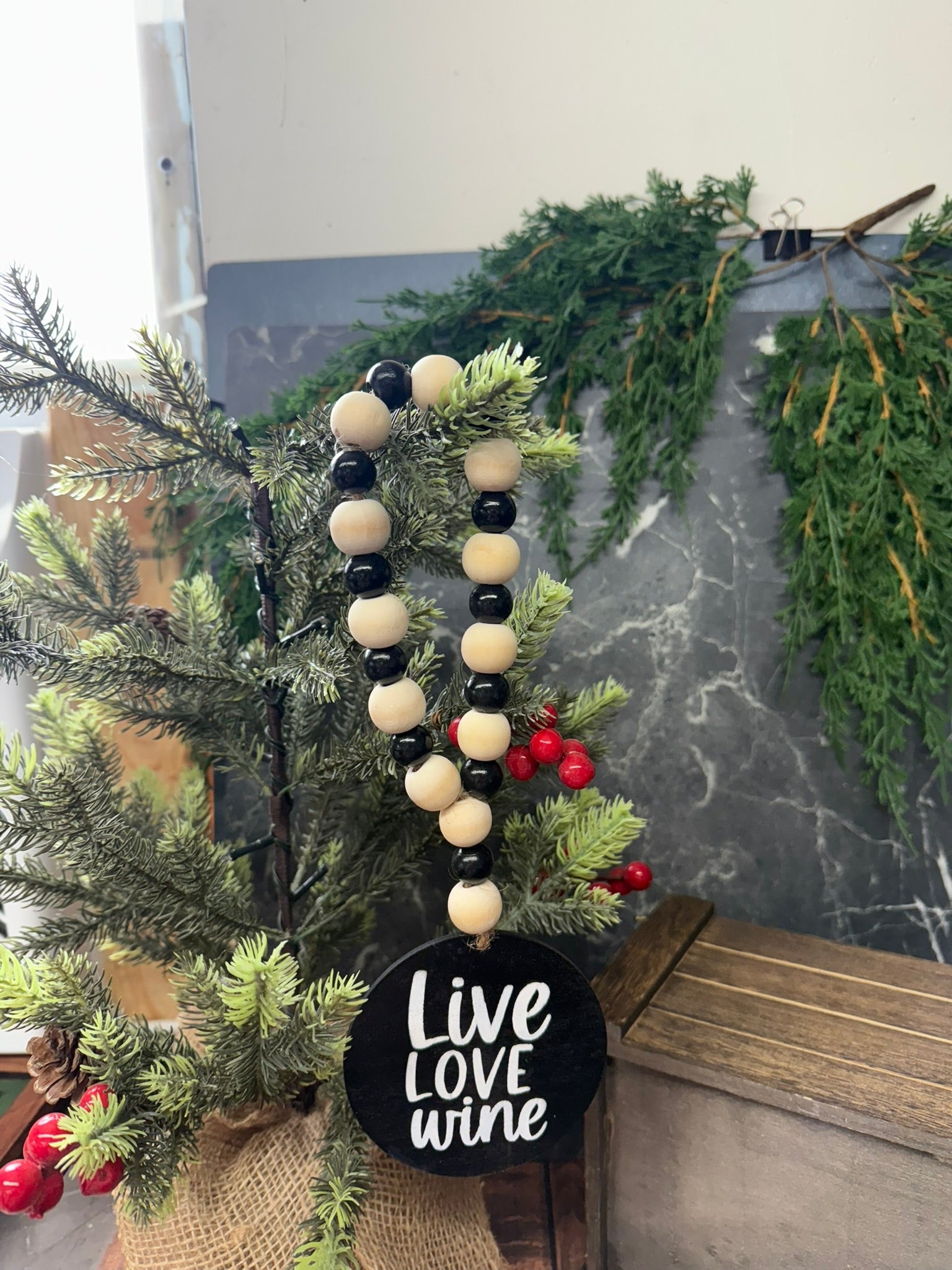 Wine Bottle Bead Garland
