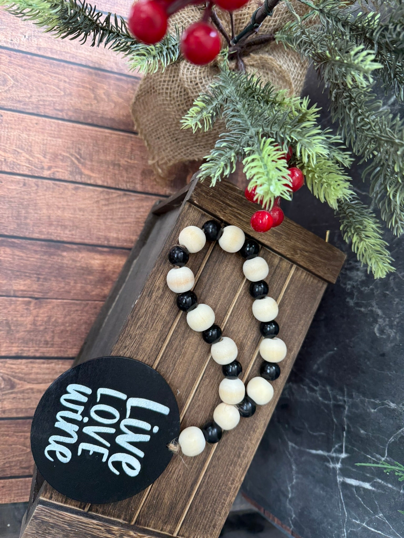Wine Bottle Bead Garland