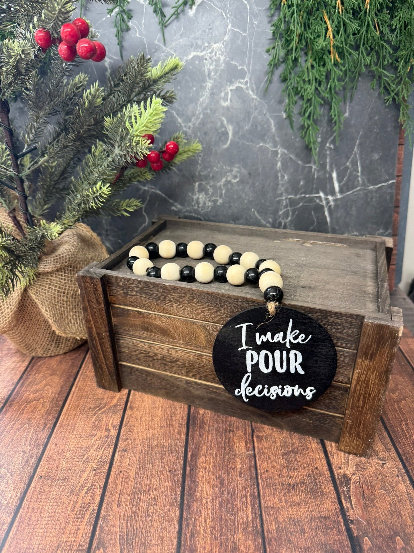 Wine Bottle Bead Garland