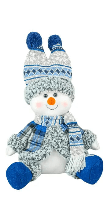 Winter Blues Christmas Snowman Sitter - Nifty Decor & More