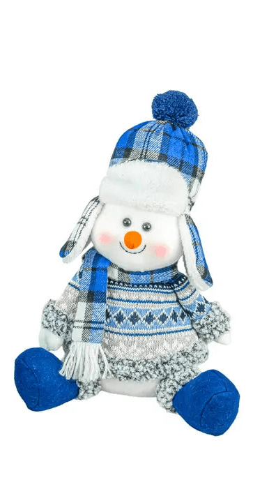 Winter Blues Christmas Snowman Sitter - Nifty Decor & More