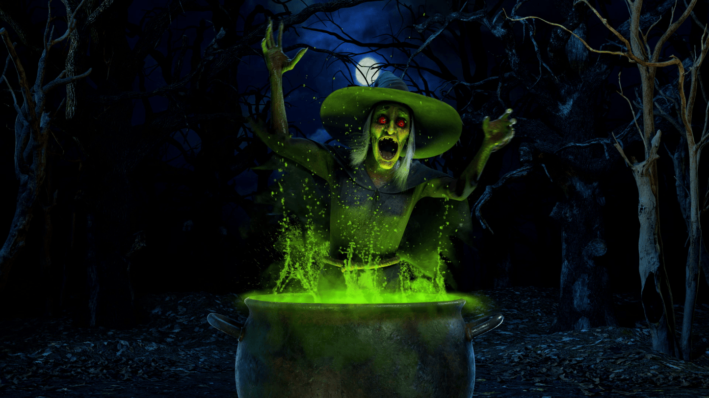 Witch Startle Scares Scene