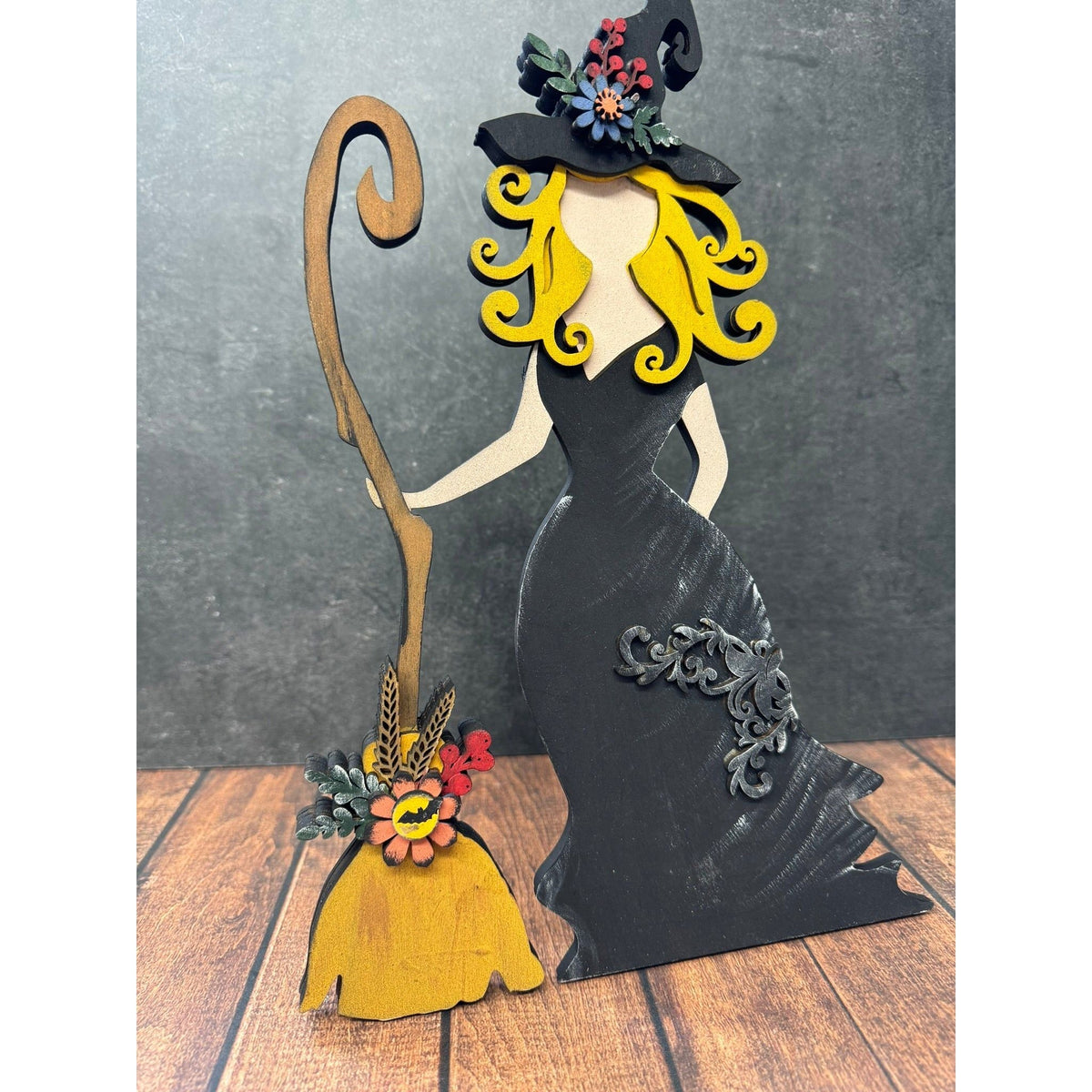 Witch with Broom - Nifty Decor & More