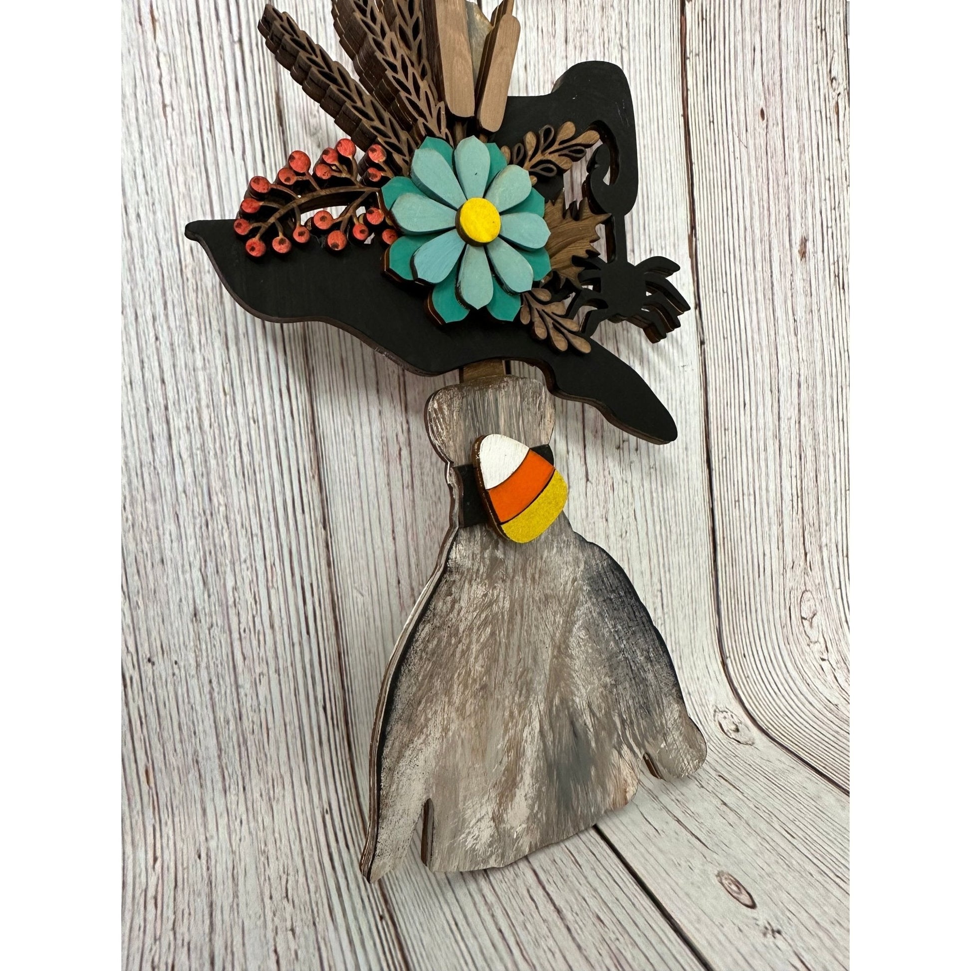Witches Broom Door Hanger Halloween Front Door Decor Spooky Witch Broomstick Sign - Nifty Decor & More