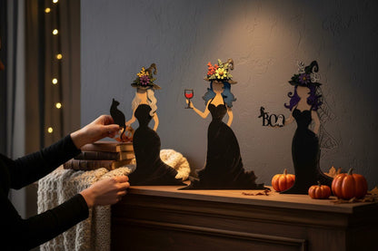 Witchy Halloween Shelf Sitter Collection - Nifty Decor & More