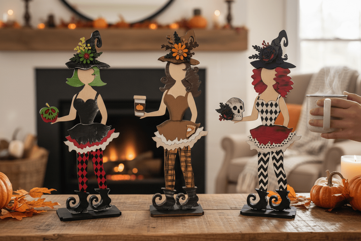 Witchy Halloween Shelf Sitter Collection - Nifty Decor & More