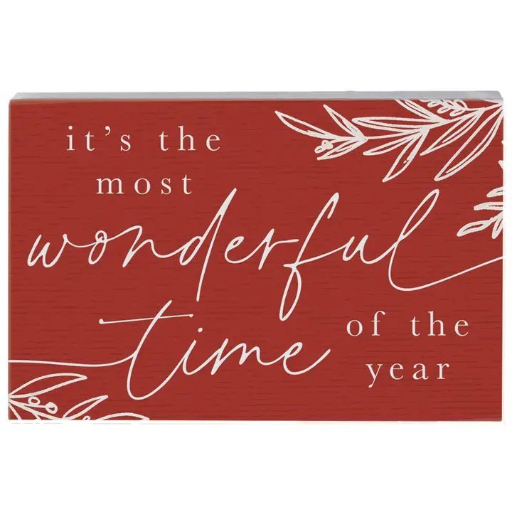 Wonderful Time Red - Small Talk Rectangle - Nifty Decor & More