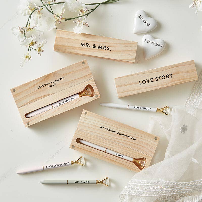 Wood Box with Pen Gem Pen - Always & Forever - Nifty Decor & More