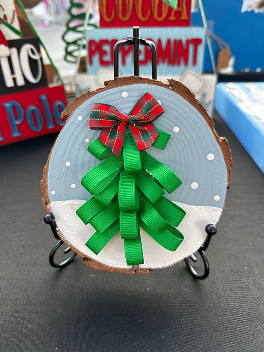 Wood Slice Ribbon Tree - Nifty Decor & More