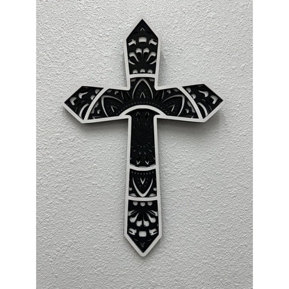 Wooden Crosses Small White/Black