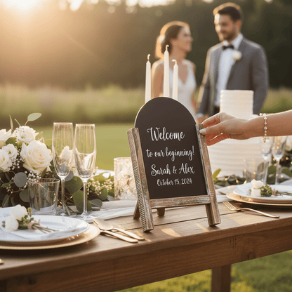 Wooden Easel Table Chalkboard - Nifty Decor & More