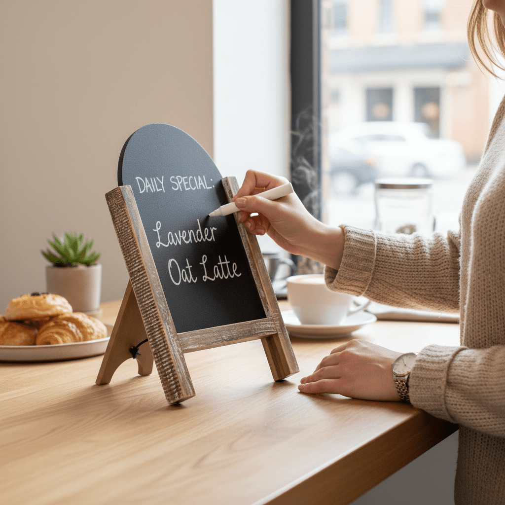 Wooden Easel Table Chalkboard - Nifty Decor & More