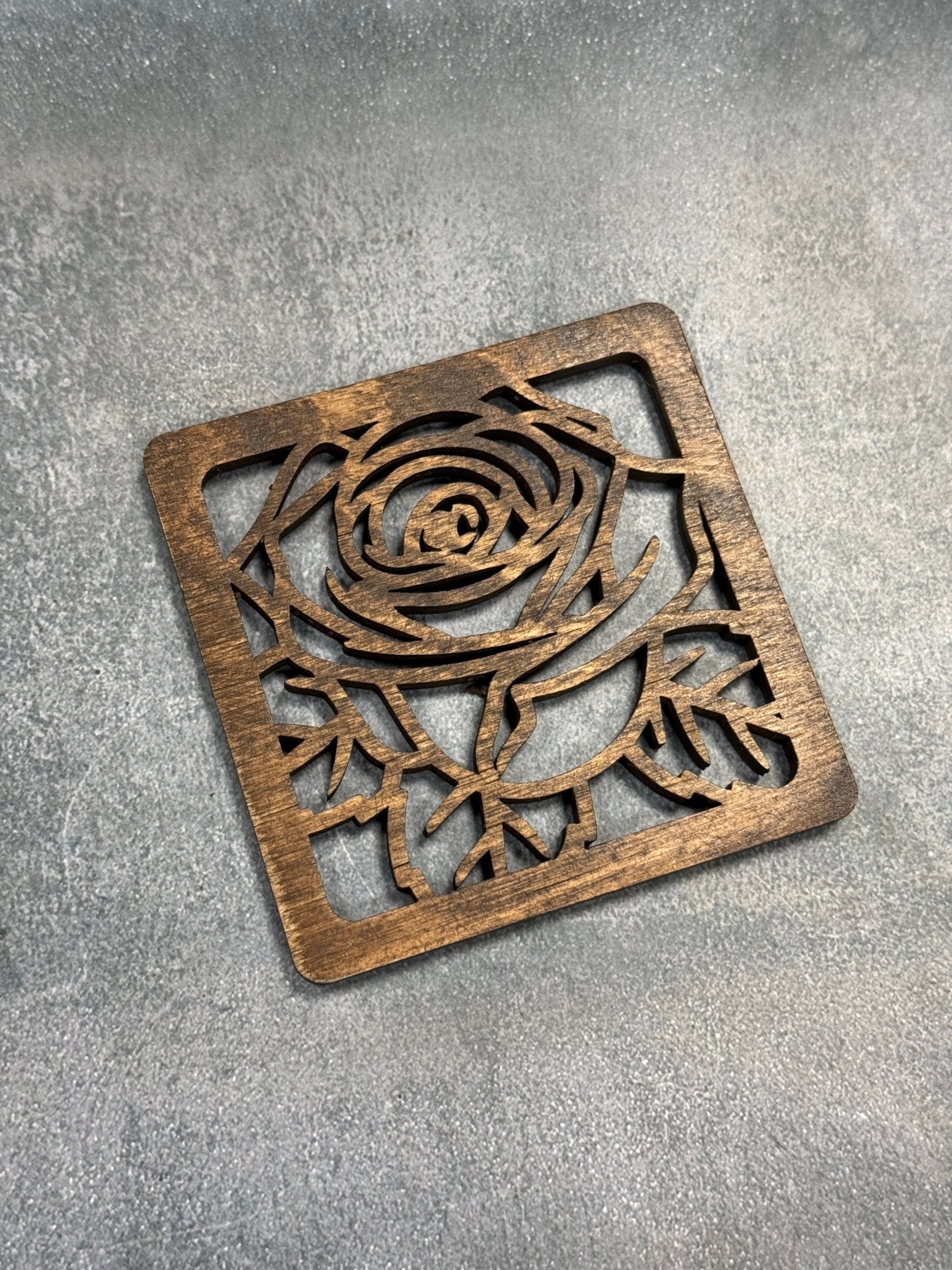 Wooden Rose Coasters - Nifty Decor & More