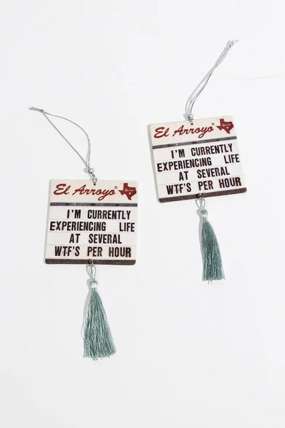 WTF's Per Hour - Marquee Car Freshener (2 Pack) - Nifty Decor & More