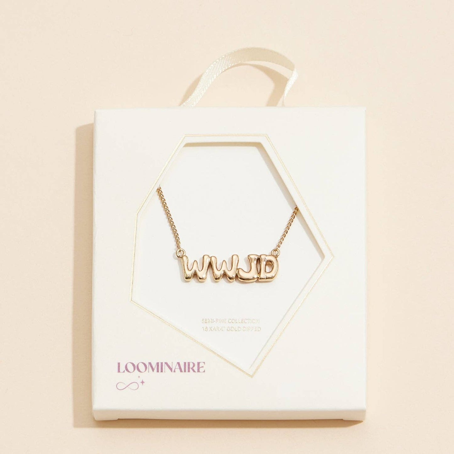 WWJD What Would Jesus Do 18K Gold Necklace - Nifty Decor & More