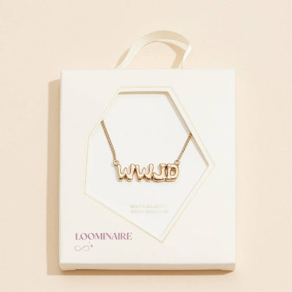 WWJD What Would Jesus Do 18K Gold Necklace - Nifty Decor & More