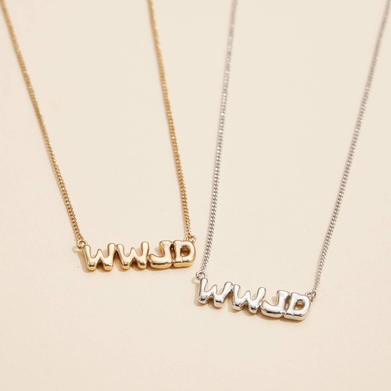 WWJD What Would Jesus Do 18K Gold Necklace - Nifty Decor & More