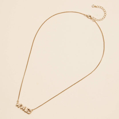 WWJD What Would Jesus Do 18K Gold Necklace - Nifty Decor & More