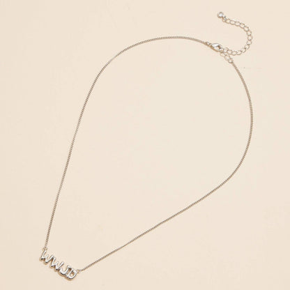 WWJD What Would Jesus Do 18K Gold Necklace - Nifty Decor & More