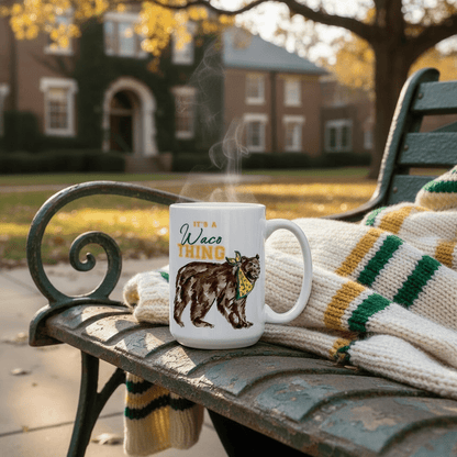 Yellow Bear Collegiate Ceramic Mug 14 Oz. - Nifty Decor & More
