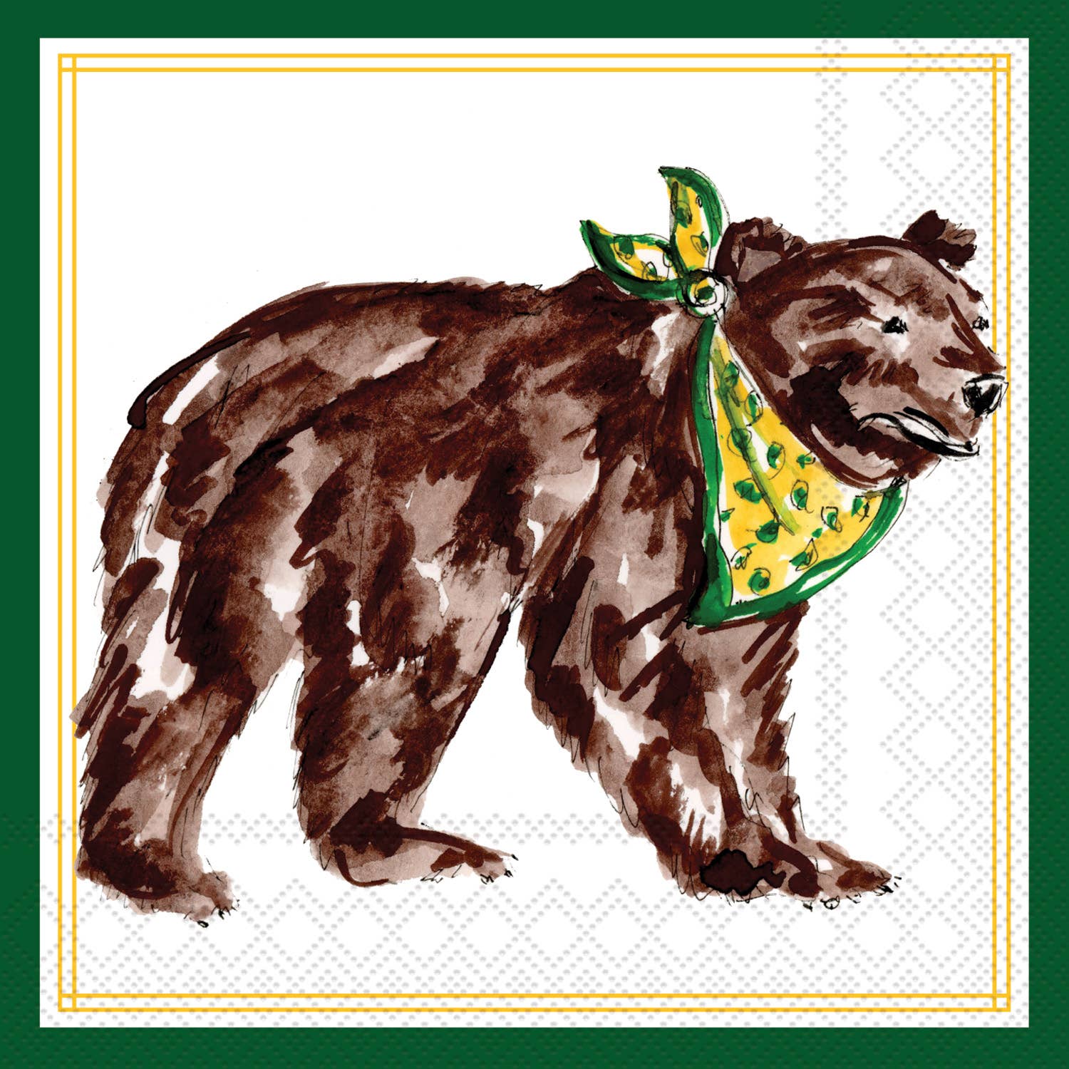 Yellow Bear Hometown Pride Paper Cocktail Napkins 20 Ct