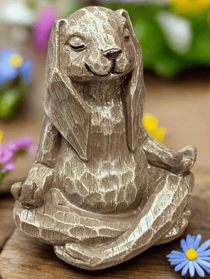 Yoga Bunny Figurine | 4.5" Cute Resin Art Decor for Home | Zen Gifts for Animal Lovers & Yoga Enthusiasts - Nifty Decor & More