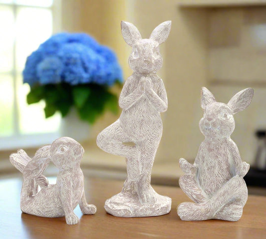 Yoga Bunny Figurines – Cute & Whimsical Home Decor, Perfect Gift for Animal Lovers, Yoga Enthusiasts Bunny figurine