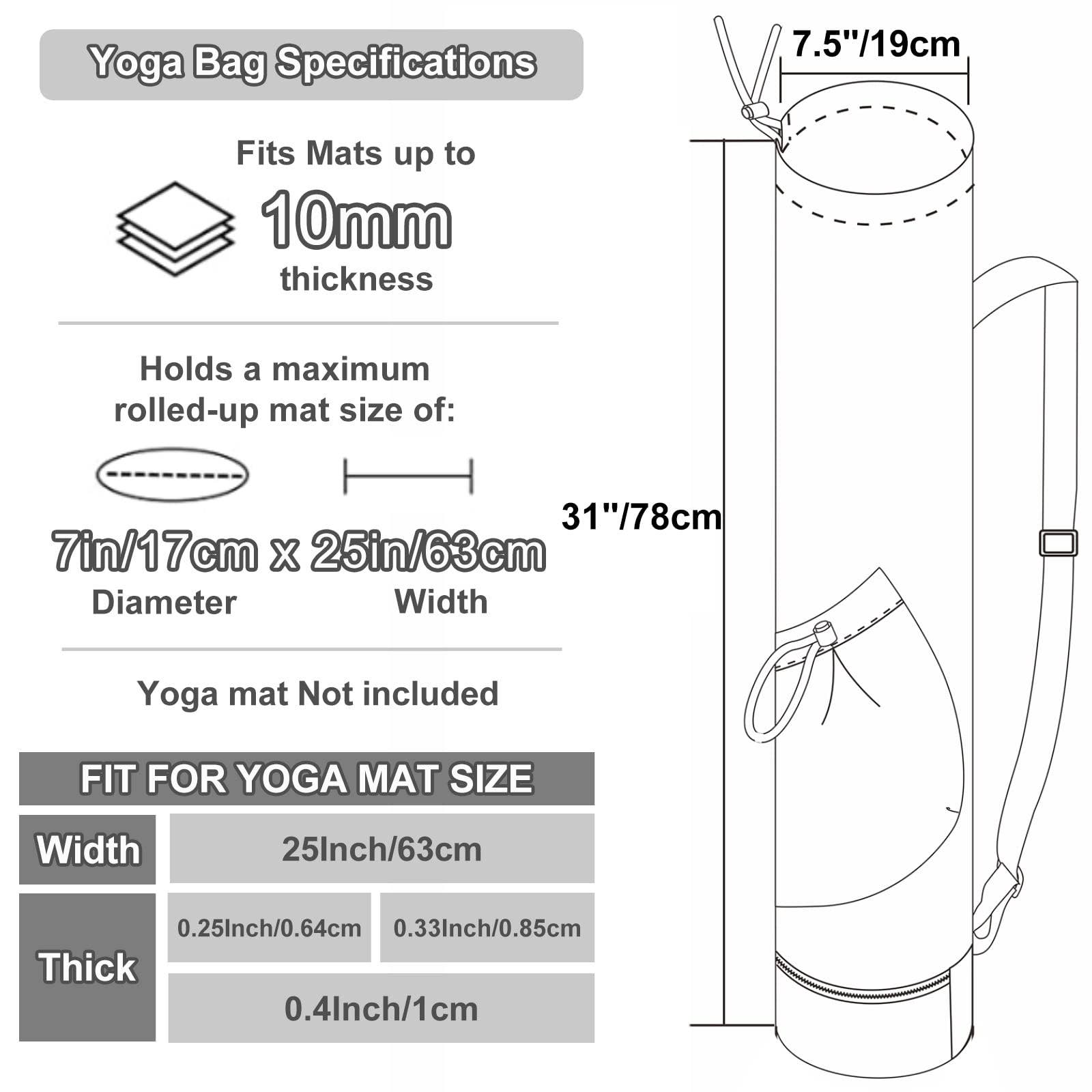 Yoga Mat Carrier Bag with Wet Pocket Multi - Functional Bag - Nifty Decor & More