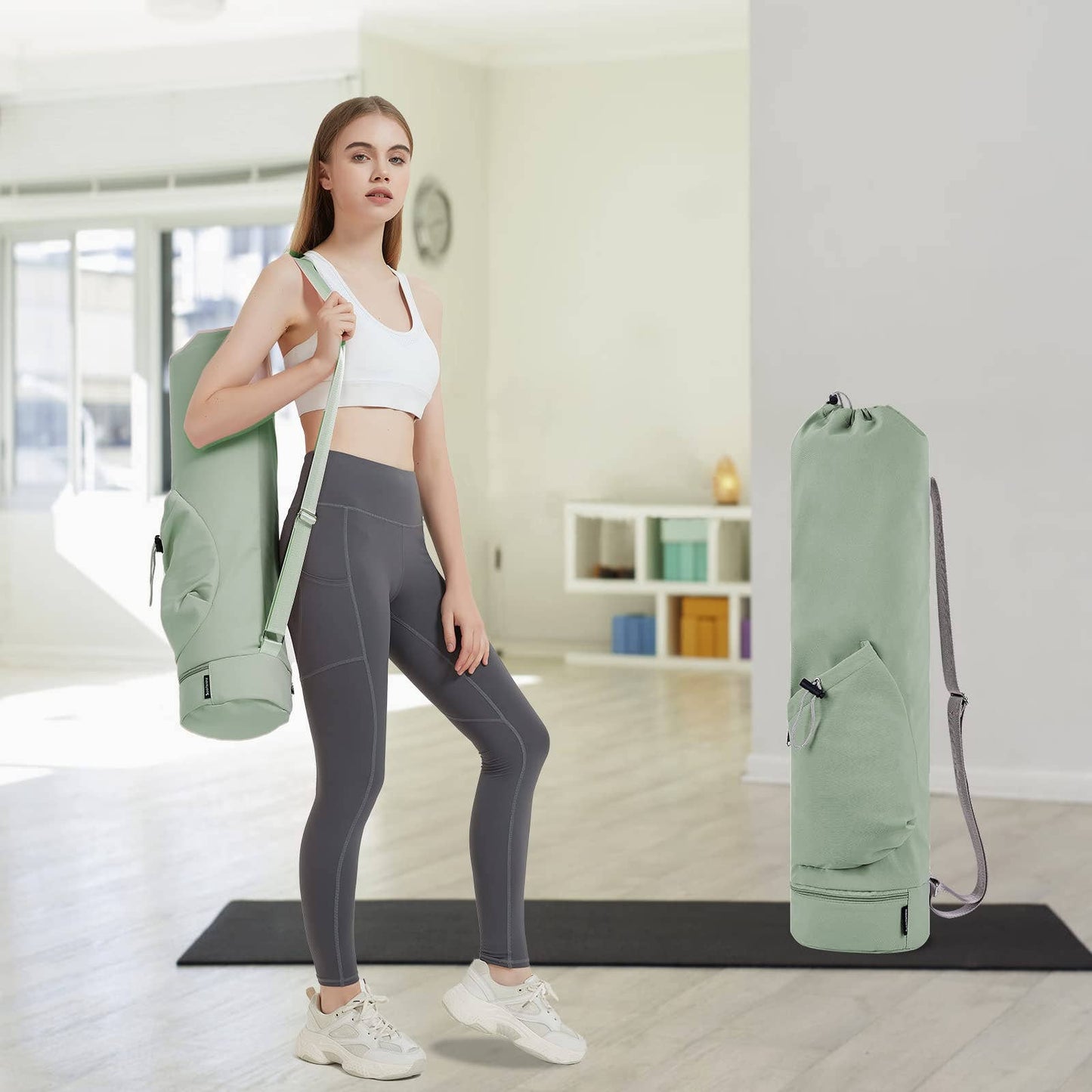 Yoga Mat Carrier Bag with Wet Pocket Multi - Functional Bag - Nifty Decor & More