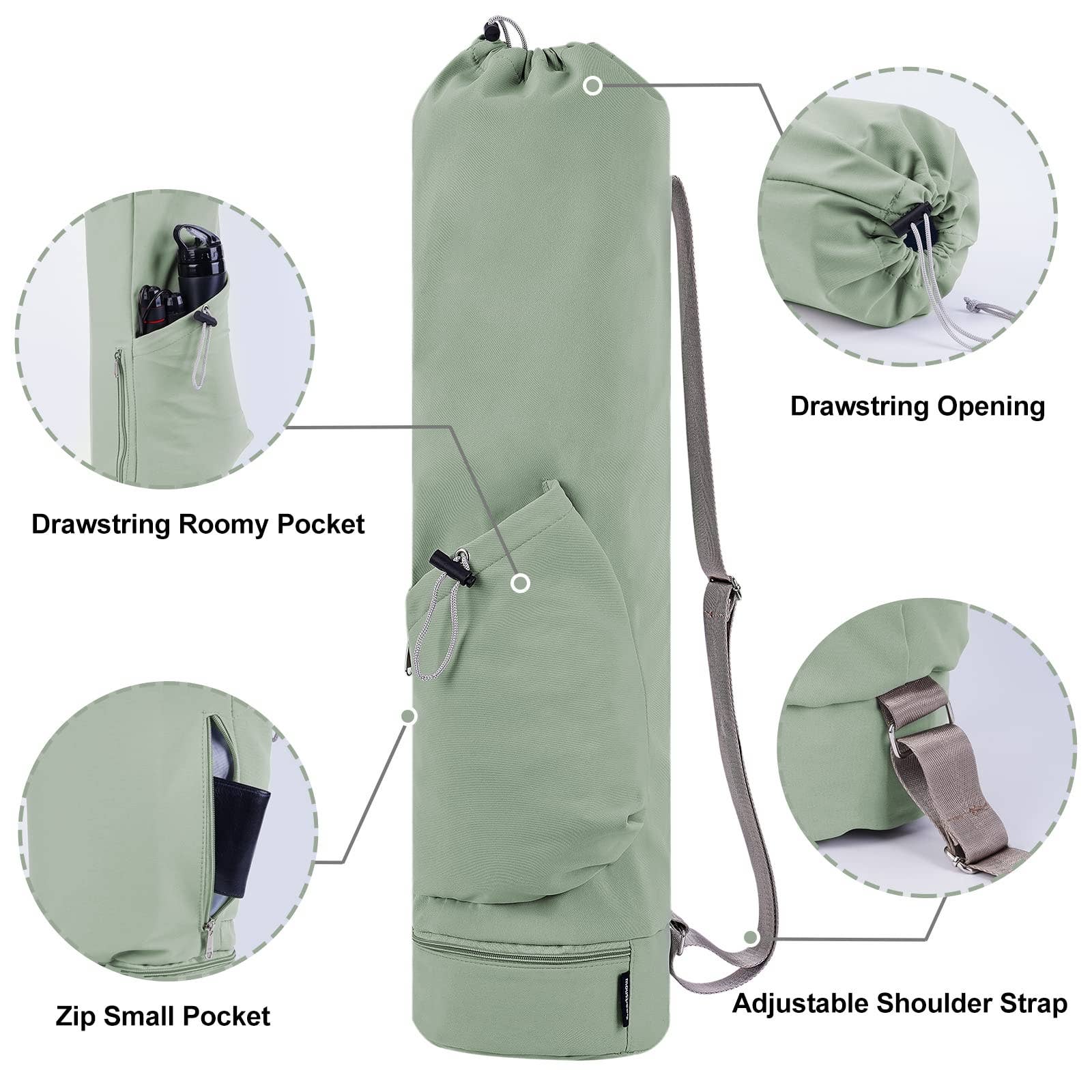 Yoga Mat Carrier Bag with Wet Pocket Multi - Functional Bag - Nifty Decor & More