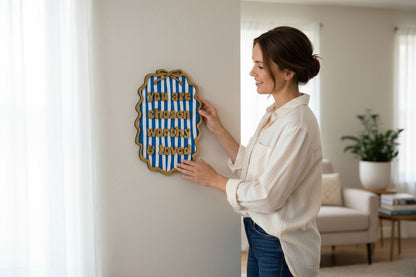 “You Are Chosen, Worthy, and Loved” Wall Sign Christian Home Sign