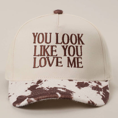 You Look Like You Love Me Embroidered Animal Print Trucker - Nifty Decor & More