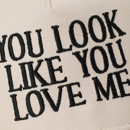 You Look Like You Love Me Embroidered Animal Print Trucker - Nifty Decor & More
