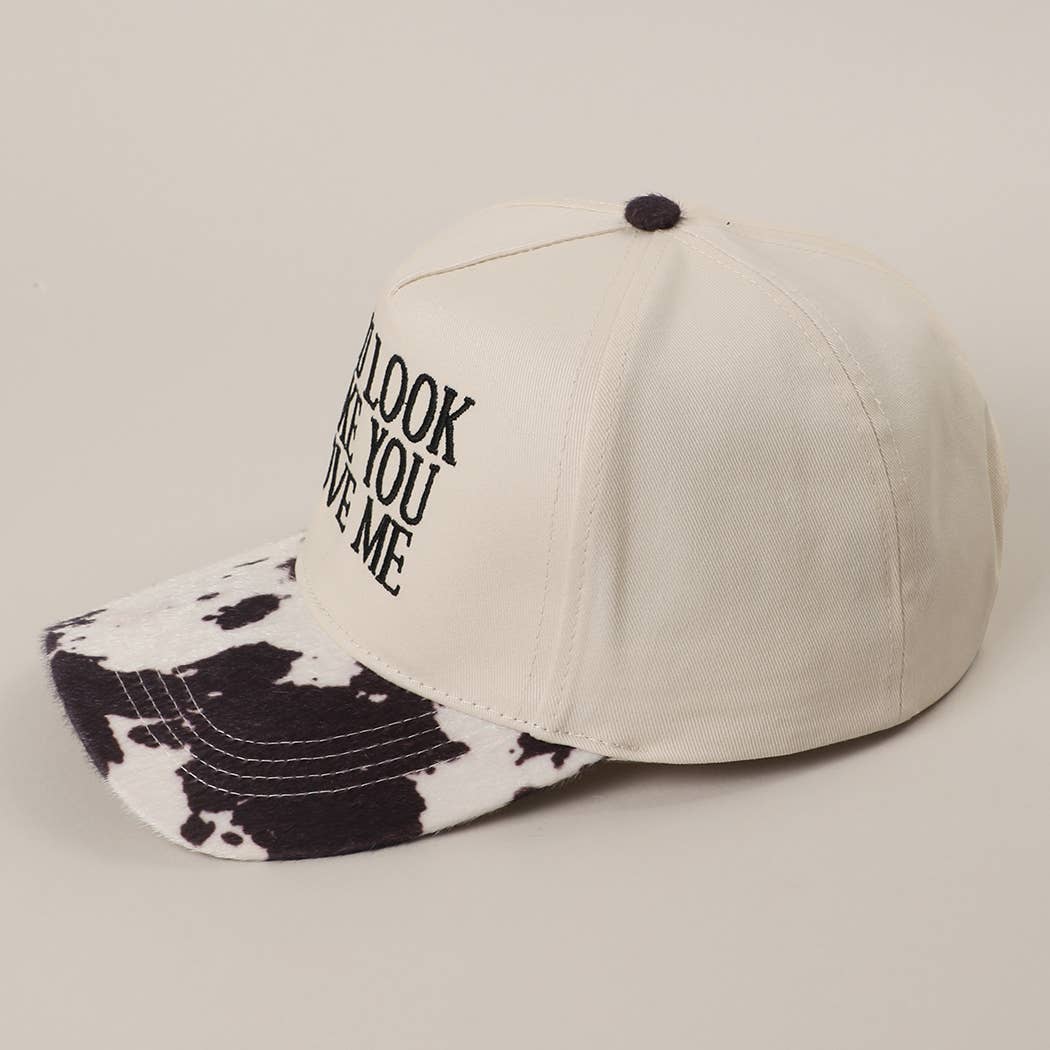 You Look Like You Love Me Embroidered Animal Print Trucker