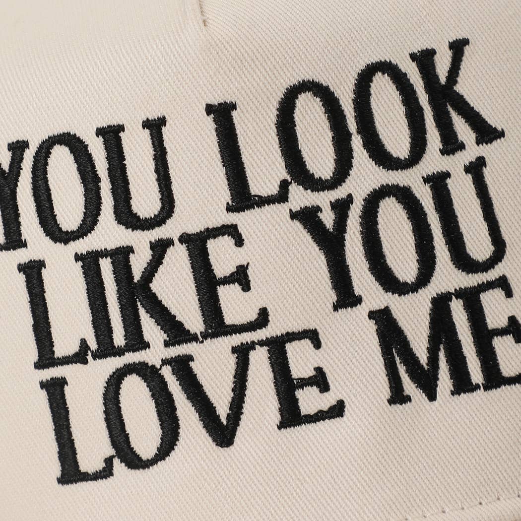 You Look Like You Love Me Embroidered Animal Print Trucker